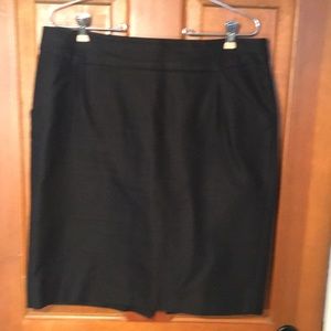Black cotton J Crew pencil skirt sz 12